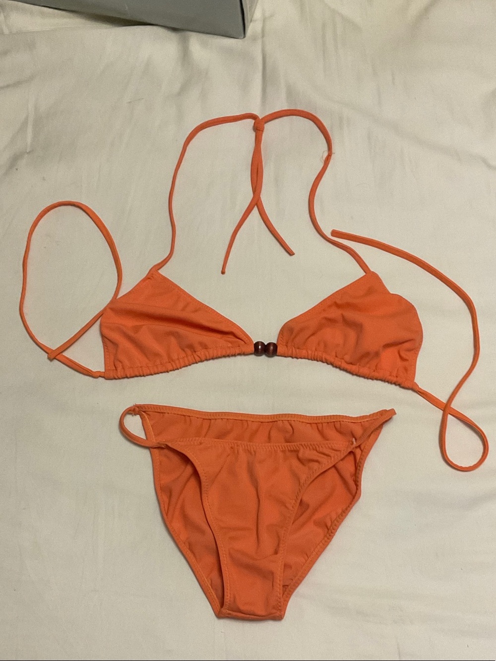 Leg Avenue Orange Triangle String Bikini Set O/S